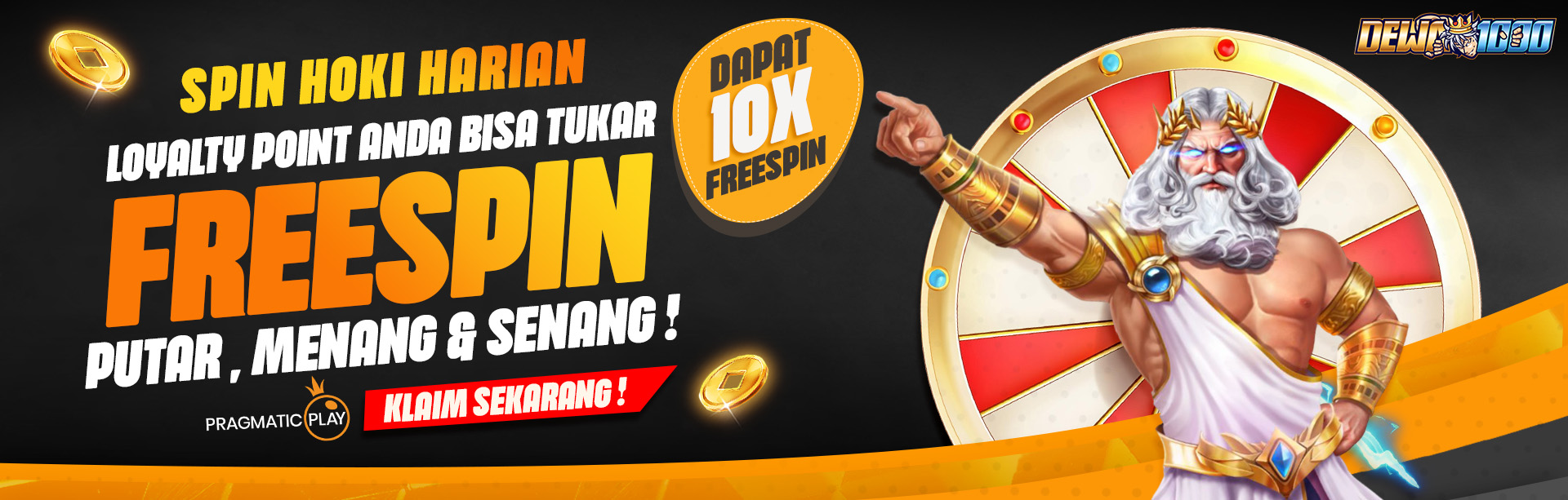 SPIN HOKI HARIAN DEWA1000 x Pragmatic Play